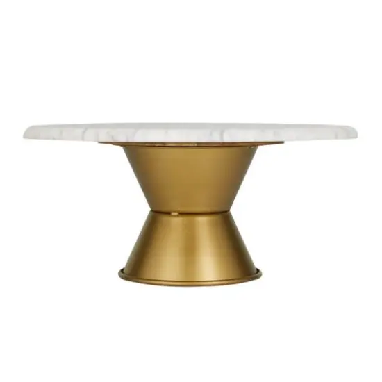 White Glam Cake Stand, 14" x 14" x 6" {6}