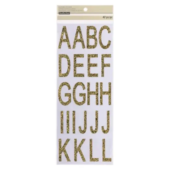 Gold Chunky Glitter Alphabet Stickers by Recollections&trade; {1}