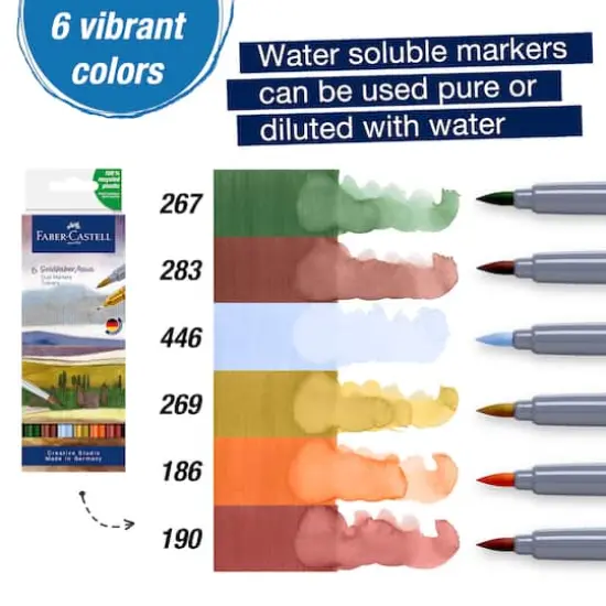 Faber-Castell&reg; Goldfaber Aqua Tuscany Dual-Tip Marker Set {4}