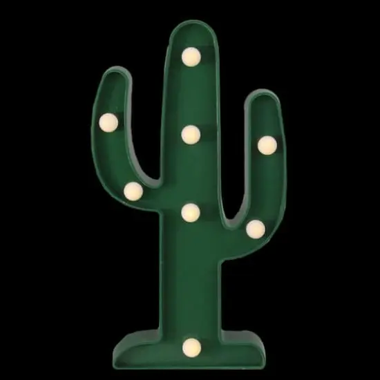 10" LED Cactus Marquee Wall Décor {4}
