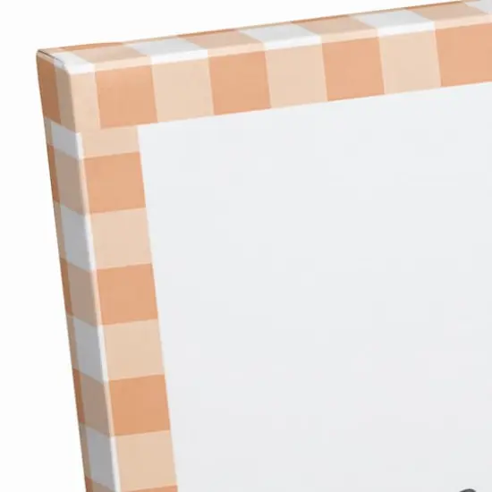 Orange Plaid Welcome Home Canvas Wall Art {4}