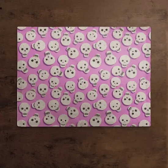 Pinky Skull Pattern Poly Twill Placemat {3}