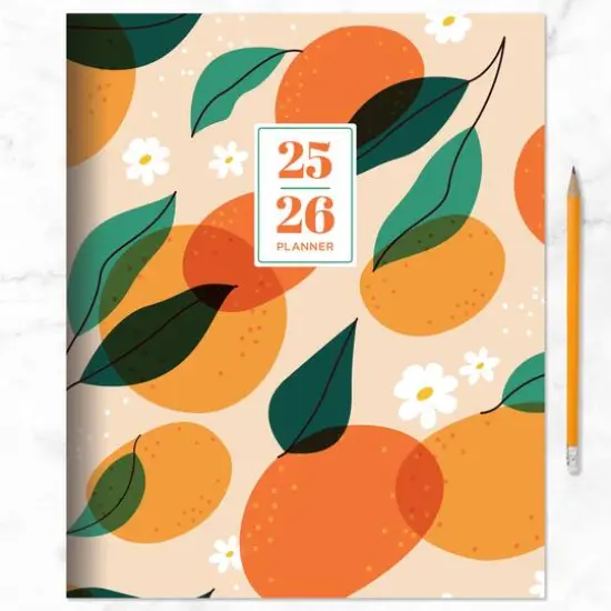 TF Publishing 2025-2026 Oranges & Peaches Large Monthly Planner {5}