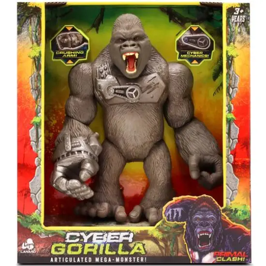Lanard Jurassic Clash Mega Monster Cyber 10" Gorilla Action Figure {6}