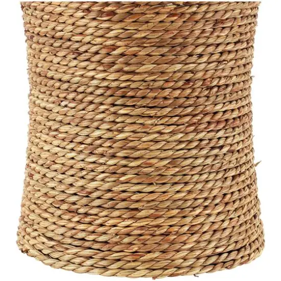 24" Brown Seagrass Handmade Tall Wrapped Vase {4}