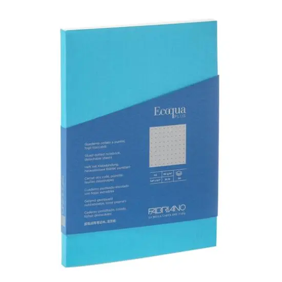 Fabriano® Ecoqua Plus Dotted A5 Glue-Bound Notebook Turquoise {1}