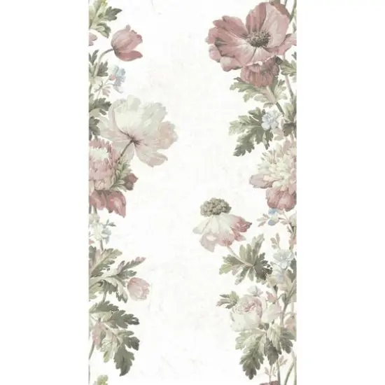 RoomMates Vintage Floral Stripe Peel & Stick Wallpaper Pink/Green {4}