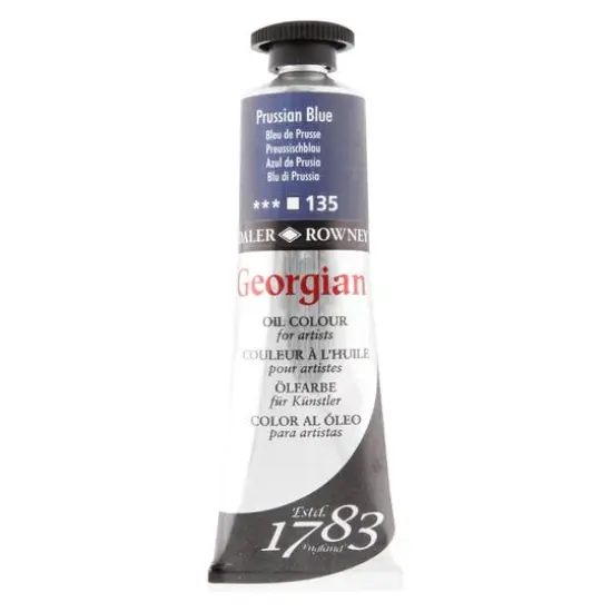 Daler-Rowney&reg; Georgian Oil Colour, 38mL 135 Prussian Blue {1}
