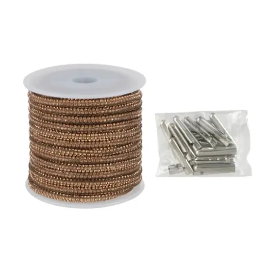 3.5mm Glass Rhinestone Lace, 6yd. by Bead Landing&trade; Gold {3}