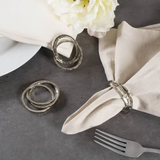 DII&reg; Silver Intertwined Napkin Rings, 6ct. {6}
