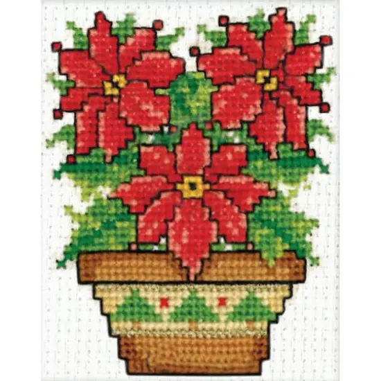 Design Works Poinsettias Counted Cross Stitch Kit {1}