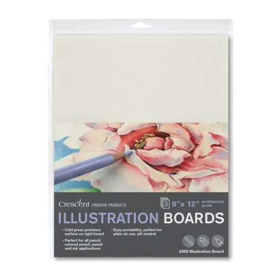 Crescent&reg; 300 Series Cold-Press Illustration Board, 3ct. {1}