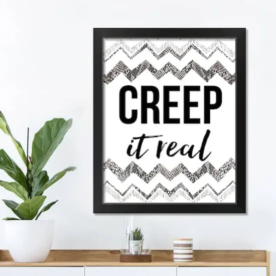 Creep It Real Black Framed Print Wall Art {4}