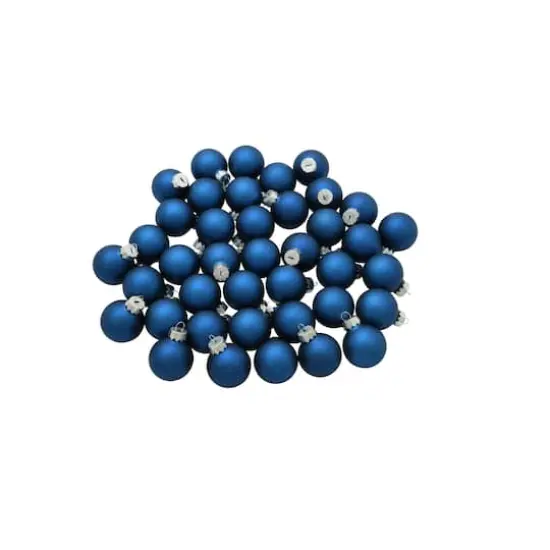 Whitehurst 40ct. 1.25" Matte Glass Ball Ornaments Midnight Blue Matte {3}