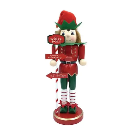 Santa's Workshop 14" North Pole Elf Nutcracker {1}