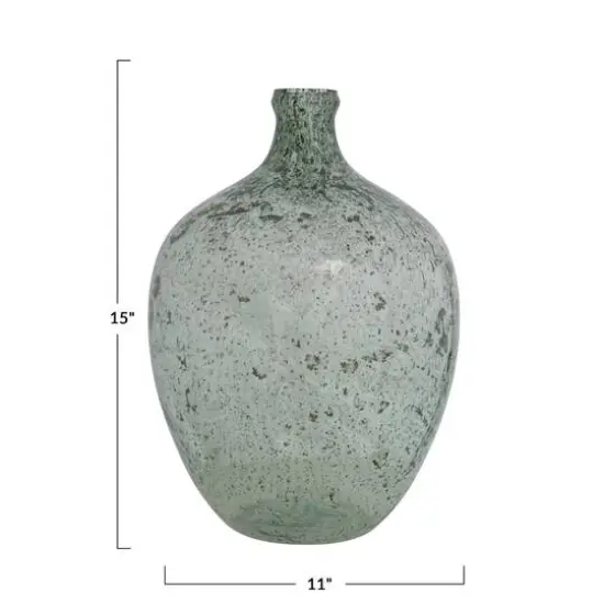 Hello Honey&reg; 15" Green Recycled Glass Vase {5}