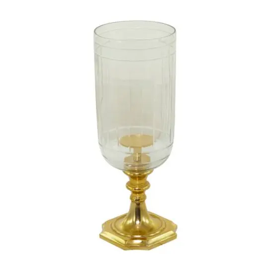 20" Gold Glam Hurricane Lamp {3}