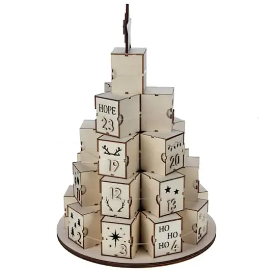 Layered Countdown Advent Tree DIY Wood D&eacute;cor by Make Market&reg; {3}