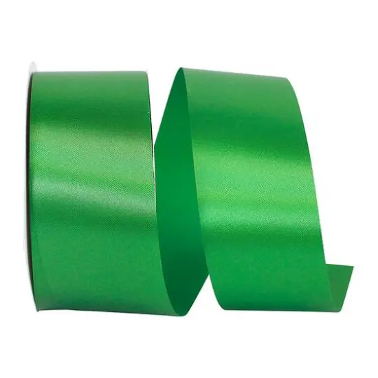 JAM Paper 1.875" x 50yd. Single Face Satin Allure Ribbon Emerald {1}