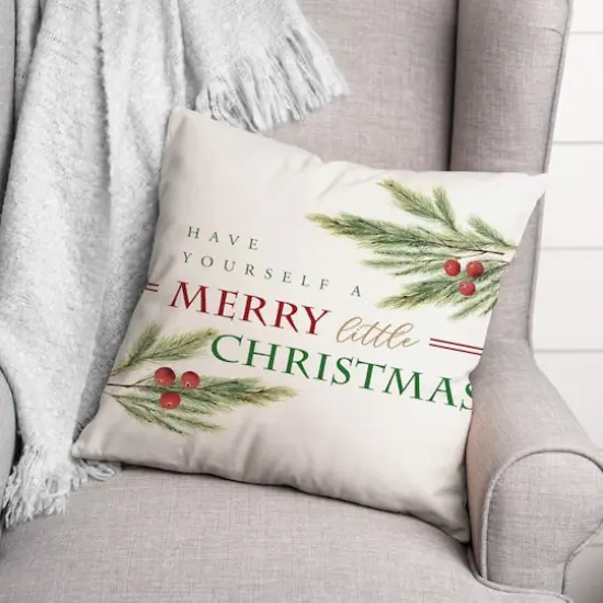 Have Merry Little Christmas Throw Pillow {3}