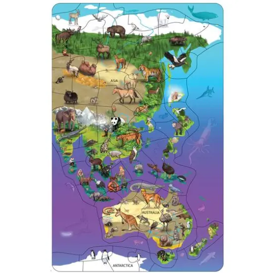 Animal Magnetism® Magnetic Wildlife Map Puzzle: Asia & Australia {1}