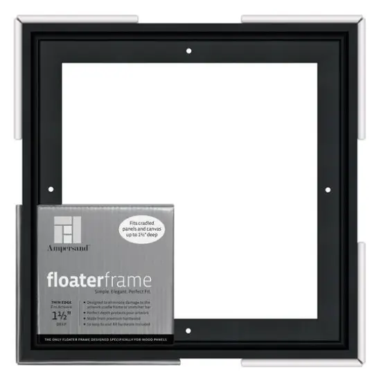 Ampersand&trade; Black 1.5" Depth Face Thin Edge Floaterframe {1}