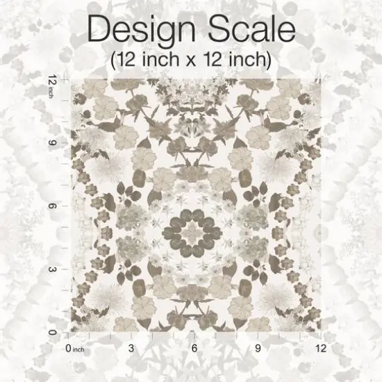 RoomMates Mr. Kate Brown Dried Flower Kaleidoscope Peel & Stick Wallpaper {8}