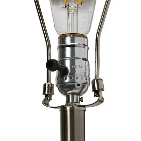 Hello Honey® 41" Glass Floor/Table Lamp with White Linen Shade {8}