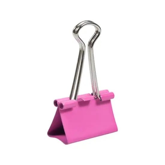 JAM Paper 1.25" Binder Clips, 15ct. Pink {5}
