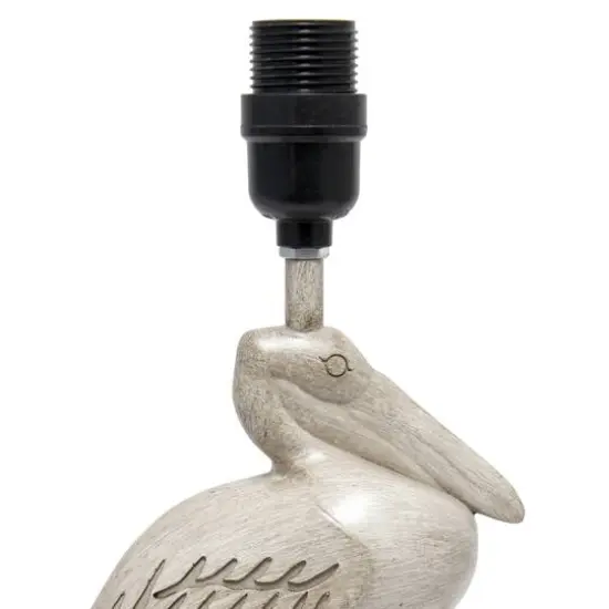 Simple Designs™ 17" Beige Wash Sitting Pelican Table Lamp with White Shade {8}