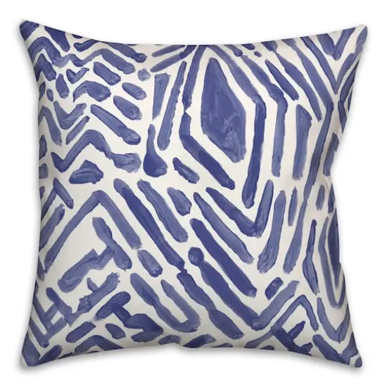 Notches Throw Pillow Blue {1}