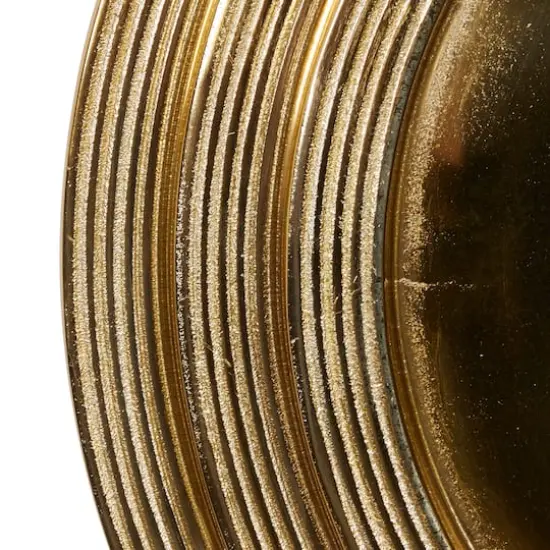 24" Aluminum Coastal Wall Clock Gold {5}