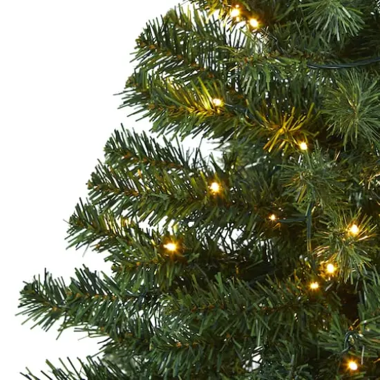 5ft. Pre-Lit Northern Tip Pine Artificial Christmas Tree, Clear LED Lights {4}