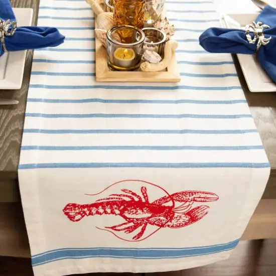 Lobster Stripe Table Runner 14" x 108" {4}
