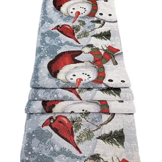 Wizardi 13.75" x 67" Joyful Snowmen Christmas Table Runner {5}