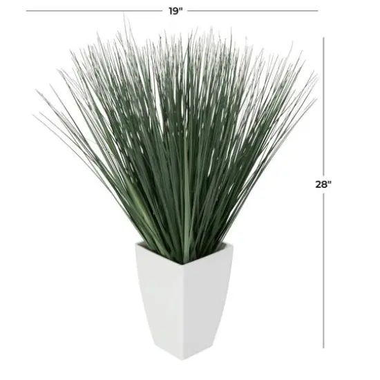 28" Foliage Artificial Plant with White Plastic Pot {6}