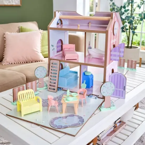 KidKraft Play & Store Cottage Wooden Dollhouse with 36 Accessories {5}