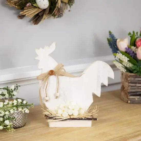 9.5" Distressed Rooster Silhouette Spring D&eacute;cor {3}