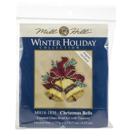 Mill Hill&reg; Christmas Bells Ornament Beaded Counted Cross Stitch Kit {3}