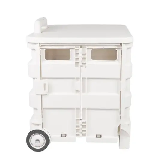 Everything Mary Craft & Hobby Collapsible Plastic Rolling Cart White {7}