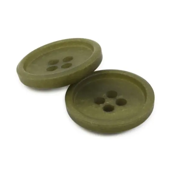 Dritz&reg; 18mm Recycled Paper Round Button, 9ct. Dark olive {4}