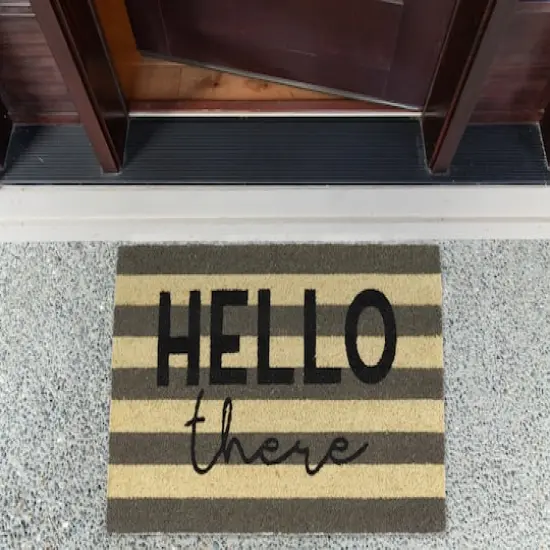 DII&reg; Hello There Striped Doormat {1}
