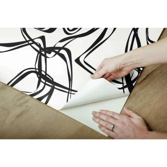 RoomMates Black Ribbon Trail Peel & Stick Wallpaper {9}