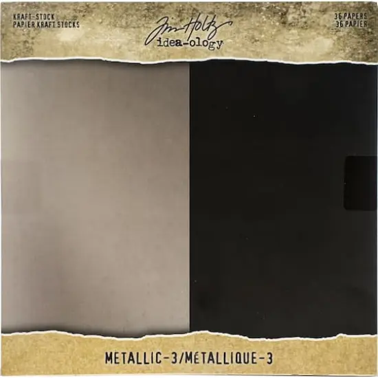 Idea-Ology Paper Stash Metallic No.3 Kraft Paper Pad, 8" x 8" {1}