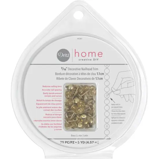 Dritz&reg; Home 7/16'' Decorative Nailhead Trim Brass {3}