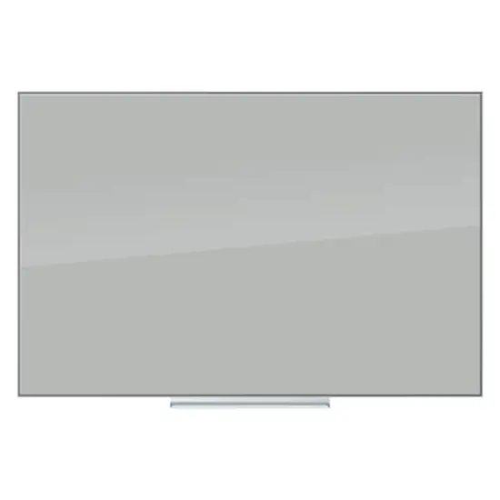 U Brands Gray 36" x 24" Frameless Non-Magnetic Glass Dry-Erase Board {1}