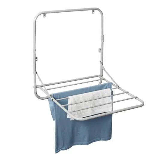 Honey Can Do Gray Collapsible Wall-Mounted Clothes Drying Rack {1}