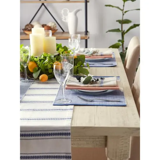 DII® Eco-Friendly Fine Ribbed Placemats, 6ct. French Blue {4}