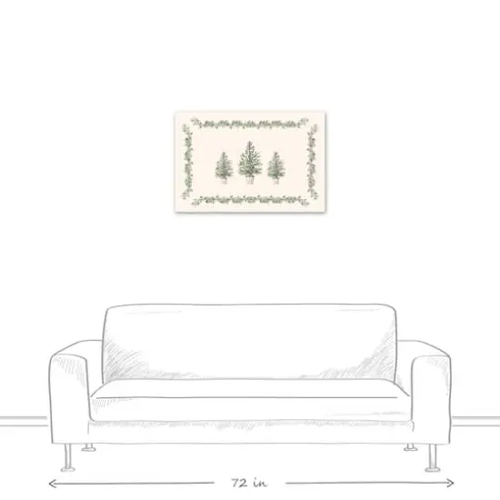Garlan Border Christmas Tree Canvas Wall Art {6}
