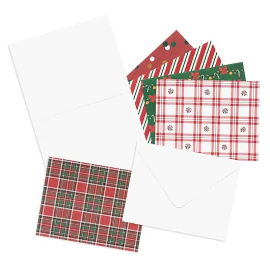 Peppermint Plaid Christmas Cards & Envelopes, 50ct. by Recollections&trade; {3}